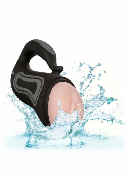 CalExotics Optimum Power Rechargeable Grip-N-Stroke - maszyna intymna z 2 wymiennymi wkładkami PureSkin