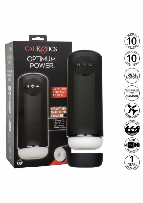 CalExotics Optimum Power Vibrating & Thrusting Stroker IPX7 USB