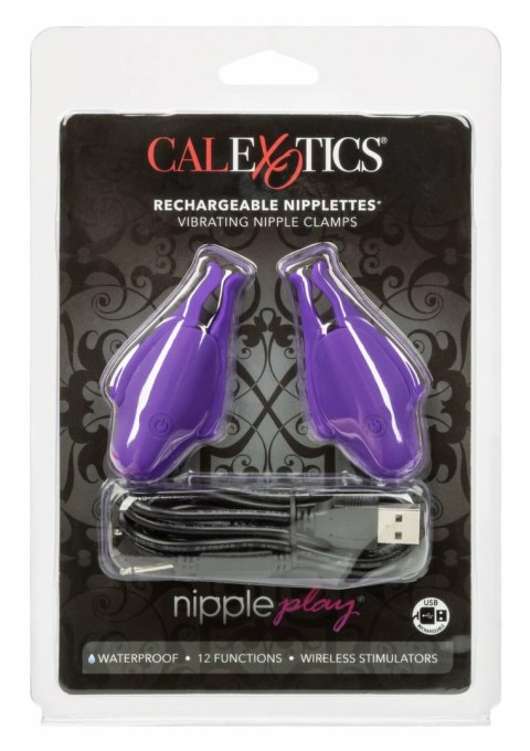 CalExotics Rechargeable Nipplettes - bezprzewodowe klipsy wibracyjne USB