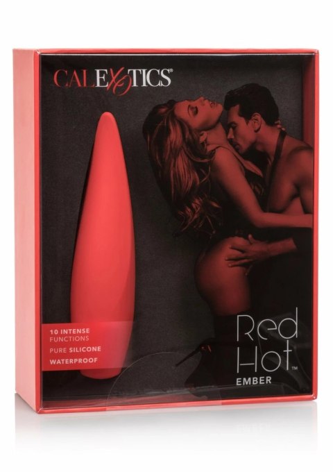 CalExotics Red Hot Ember - kompaktowy masażer silikonowy, 10 trybow