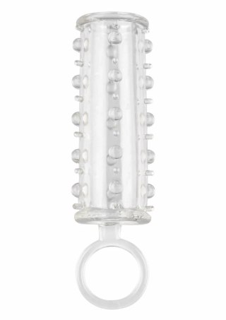 CalExotics Sensation Enhancer - elastyczny rękaw intymny z koralikami, TPE, open-end