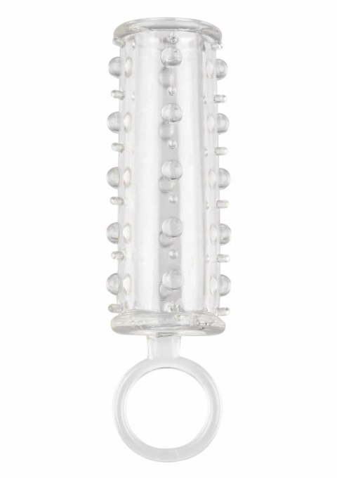 CalExotics Sensation Enhancer - elastyczny rękaw intymny z koralikami, TPE, open-end