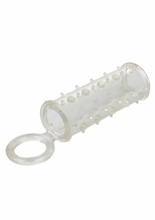 CalExotics Sensation Enhancer - elastyczny rękaw intymny z koralikami, TPE, open-end