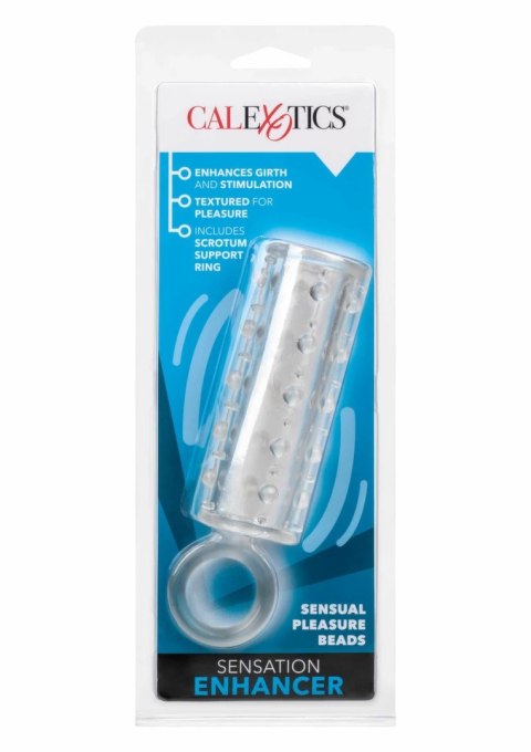 CalExotics Sensation Enhancer - elastyczny rękaw intymny z koralikami, TPE, open-end