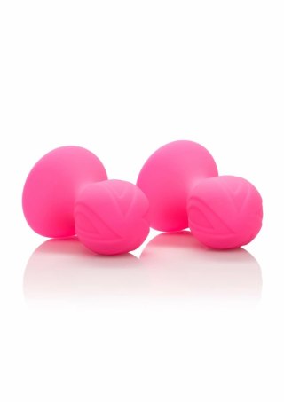 CalExotics Silicone Pro - silikonowe nakładki ssące na sutki, 2 szt.