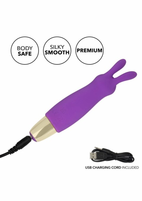 CalExotics Slay Buzz Me mini masażer z uszkami silikonowy fioletowy