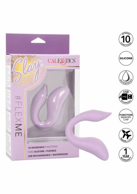CalExotics Slay Flex Me - kompaktowy masażer silikonowy, 10 trybow