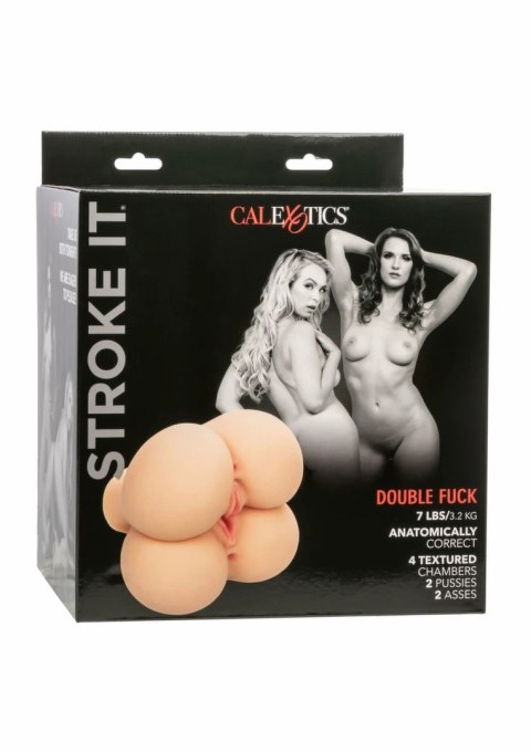 CalExotics Stroke It Double Fuck - anatomiczny model intymny Pure Skin 3,2 kg