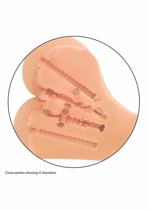 CalExotics Stroke It Double Fuck - anatomiczny model intymny Pure Skin 3,2 kg