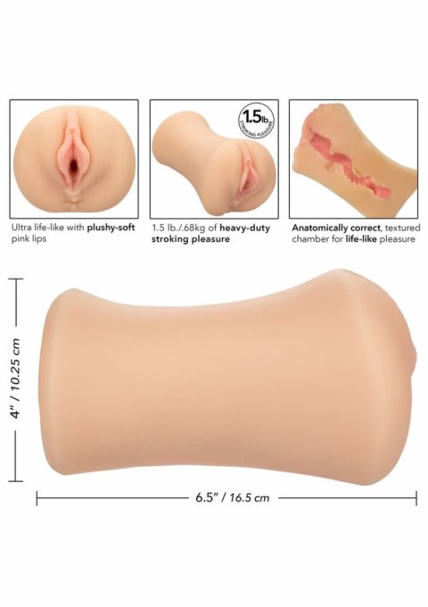CalExotics Stroke It Juicy Pussy - anatomiczna maszyna intymna PureSkin 1,5 kg