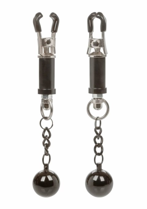 CalExotics Weighted Twist Nipple Clamps regulowane z obciążeniem 2 szt.