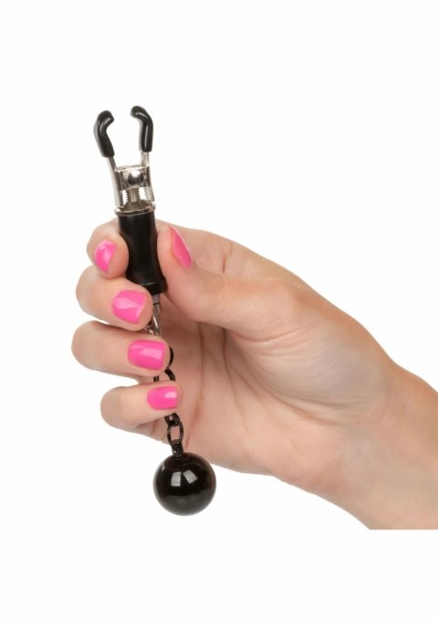 CalExotics Weighted Twist Nipple Clamps regulowane z obciążeniem 2 szt.