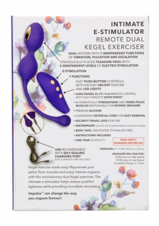 CalExotics eStim Dual Kegel Exerciser - system do ćwiczeń mięśni dna miednicy z pilotem
