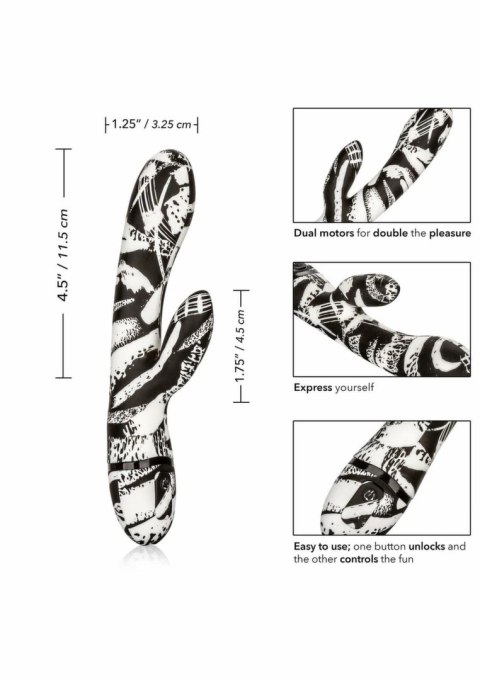 Hype Dual Wand - podwojny masażer silikonowy, 10 trybow, wodoodporny