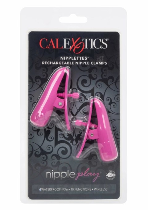 Nipplettes Nipple Play - Regulowane wibrujące klamry, USB, wodoodporne