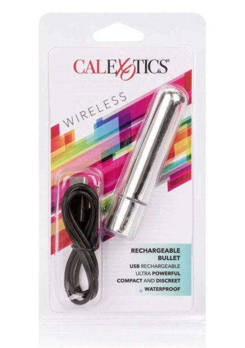 Rechargeable Bullet kompaktowy masażer wibracyjny USB 3 tryby srebrny