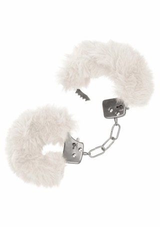 Ultra Fluffy Furry Cuffs kajdanki z futerkiem regulowane metalowe