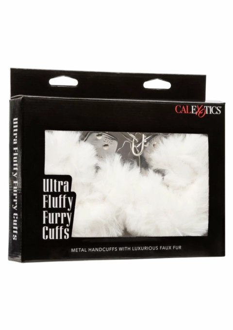Ultra Fluffy Furry Cuffs kajdanki z futerkiem regulowane metalowe