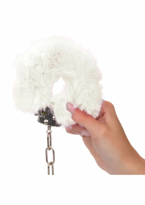 Ultra Fluffy Furry Cuffs kajdanki z futerkiem regulowane metalowe