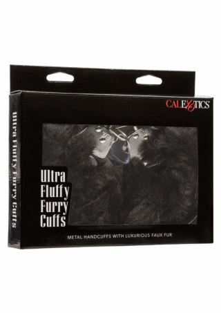 Ultra Fluffy Furry Cuffs kajdanki z futerkiem, regulowane, srebrne