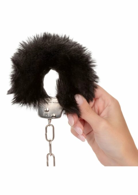 Ultra Fluffy Furry Cuffs kajdanki z futerkiem, regulowane, srebrne