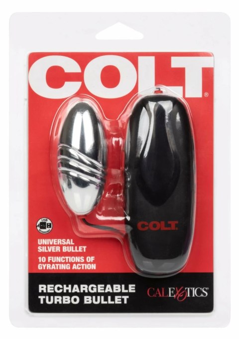COLT Turbo Bullet - Wibrujący pocisk USB, 10 trybow, srebrny