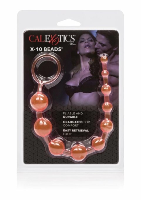 CalExotics - X-10 Beads elastyczny model z 10 stopniowanymi kulkami PVC