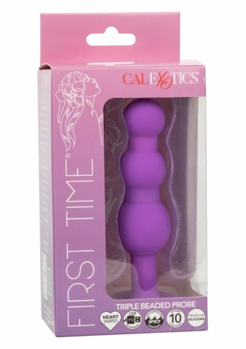 CalExotics First Time Triple Beaded Probe silikonowy, 10 trybow, USB