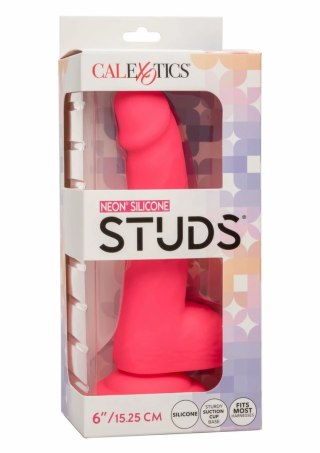 CalExotics Neon Silicone Studs 6 inch silikonowy model z przyssawką, neonowy kolor