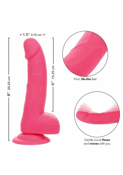 CalExotics Neon Silicone Studs 6 inch silikonowy model z przyssawką, neonowy kolor