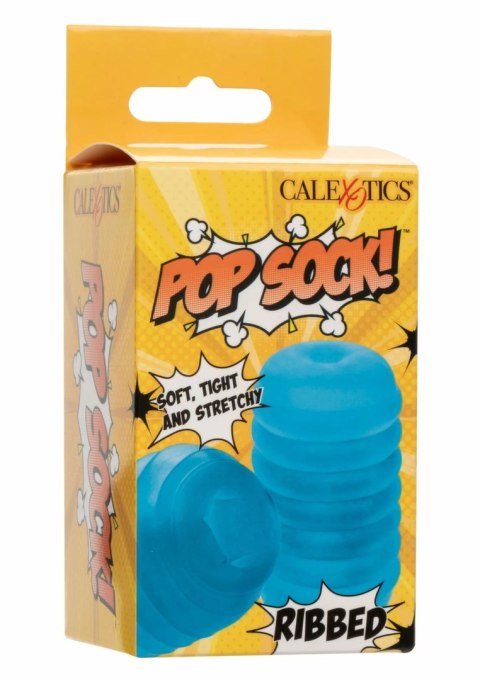 CalExotics Pop Sock Ribbed - elastyczna maszyna intymna z żebrowaną teksturą