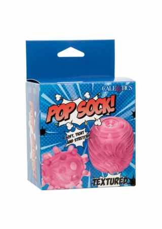CalExotics Pop Sock Textured - dwustronna silikonowa maszyna intymna z teksturą