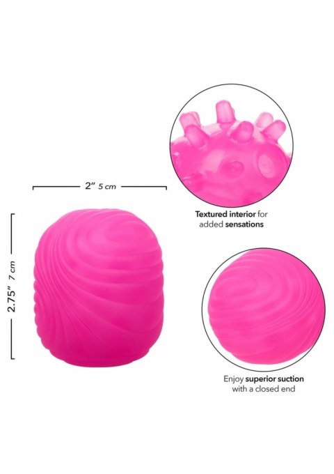 CalExotics Pop Sock Textured - dwustronna silikonowa maszyna intymna z teksturą
