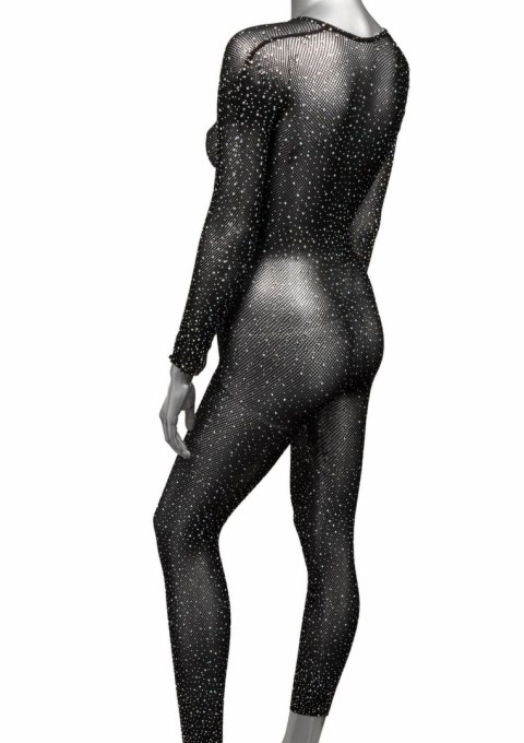 CalExotics Radiance Plus Size Bodystocking z siateczki z kryształkami 3XL