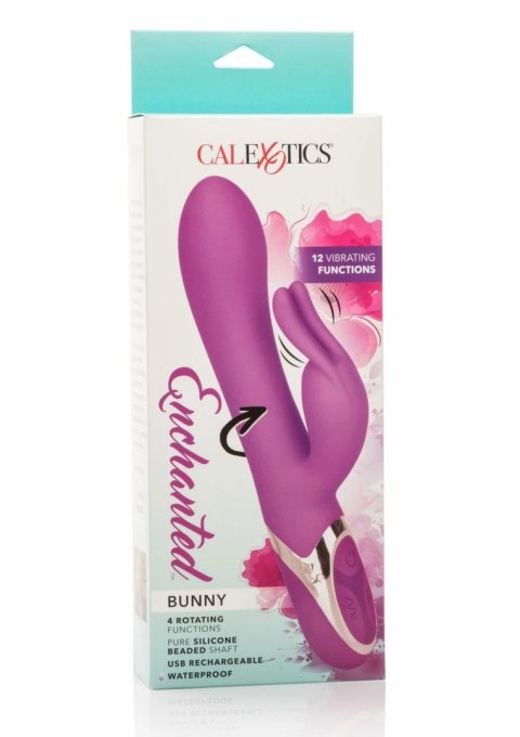 Enchanted Bunny silikonowy masażer dwufunkcyjny 12 trybow fioletowy