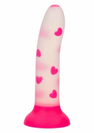 Glow Stick Heart silikonowy model z efektem świecenia i przyssawką