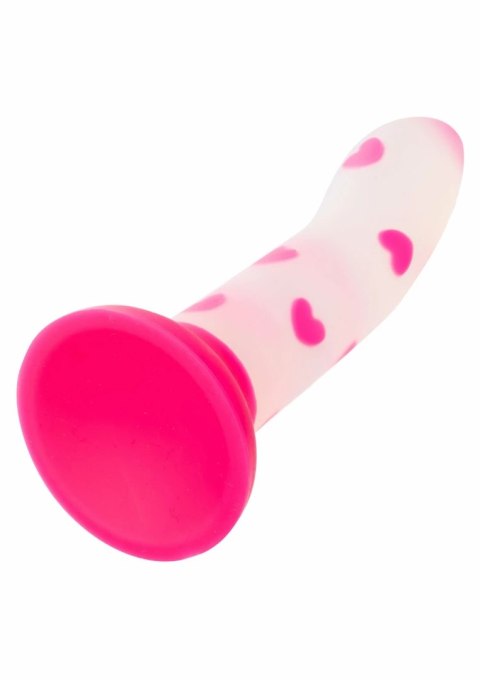 Glow Stick Heart silikonowy model z efektem świecenia i przyssawką