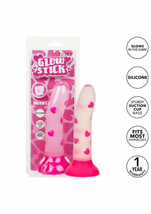 Glow Stick Heart silikonowy model z efektem świecenia i przyssawką