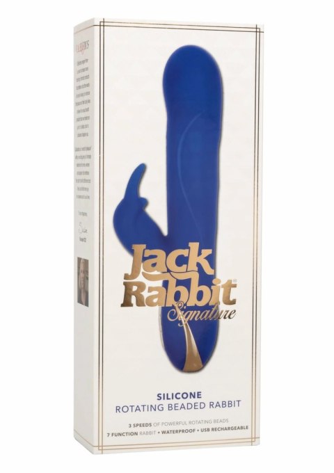 Silicone Rotating Rabbit - model z obrotowymi koralikami, silikon, fioletowy
