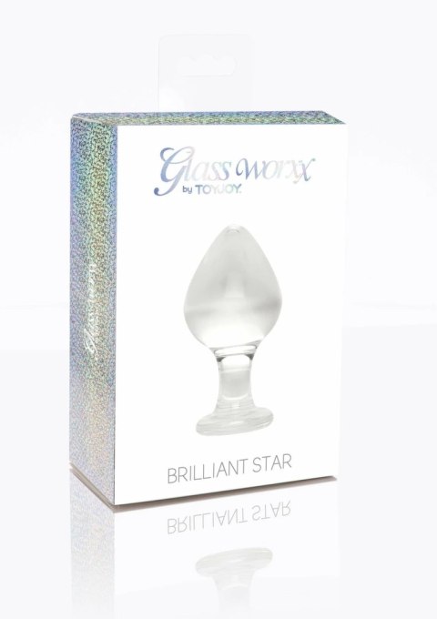 TOYJOY GLASS WORXX Brilliant Anal Star szklany korek anatomiczny