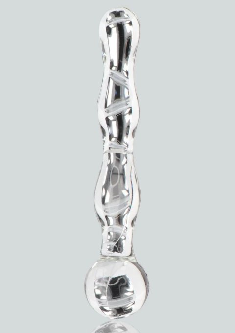 TOYJOY GLASS WORXX Sparkle Wand szklana rożdżka falista 20 cm