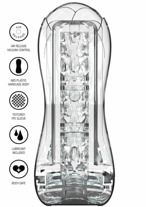 TOYJOY HERO Big Clear Blast - przezroczysta maszyna intymna z regulacją podciśnienia