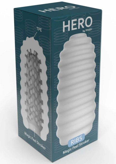 TOYJOY HERO Medium Ribs - elastyczna maszyna intymna z teksturą