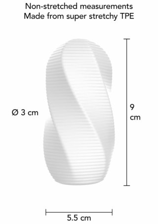 TOYJOY HERO Medium Swirl - elastyczna maszyna intymna z teksturą
