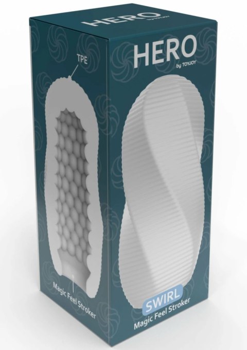 TOYJOY HERO Medium Swirl - elastyczna maszyna intymna z teksturą