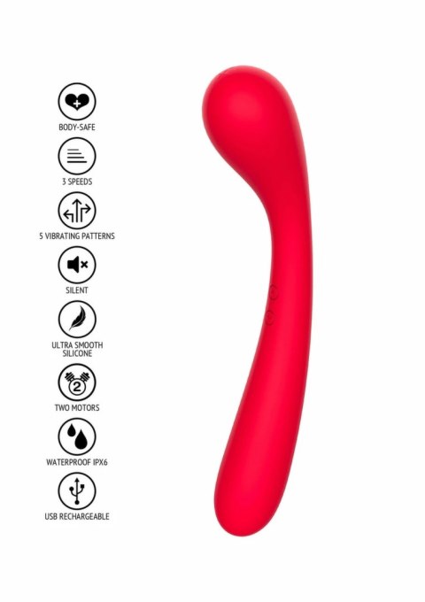 TOYJOY The Dash G-Spot Vibrator silikonowy dwusilnikowy fioletowy