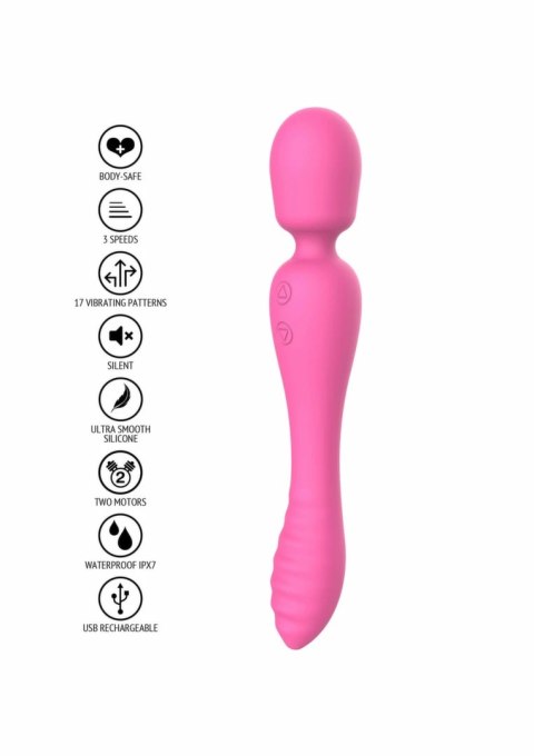 TOYJOY The Evermore 2-in-1 Massager silikonowy dwustronny, 7 trybow