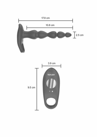 ToyJoy Elixer Vibrating Double Penetrator - model z funkcją wibracji, czarny