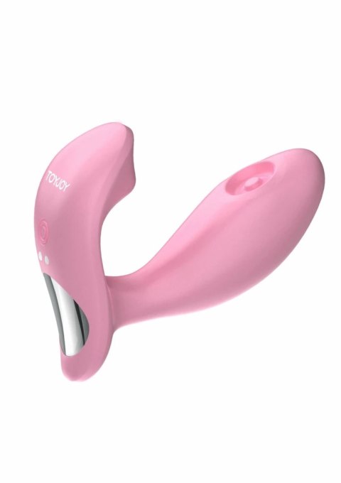 ToyJoy Flamingo Pulsating G-spot Vibrator L-kształtny model pulsujący rożowy