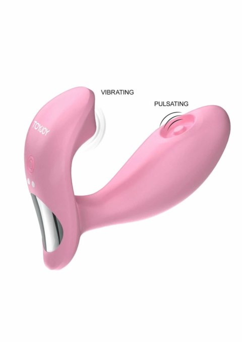 ToyJoy Flamingo Pulsating G-spot Vibrator L-kształtny model pulsujący rożowy